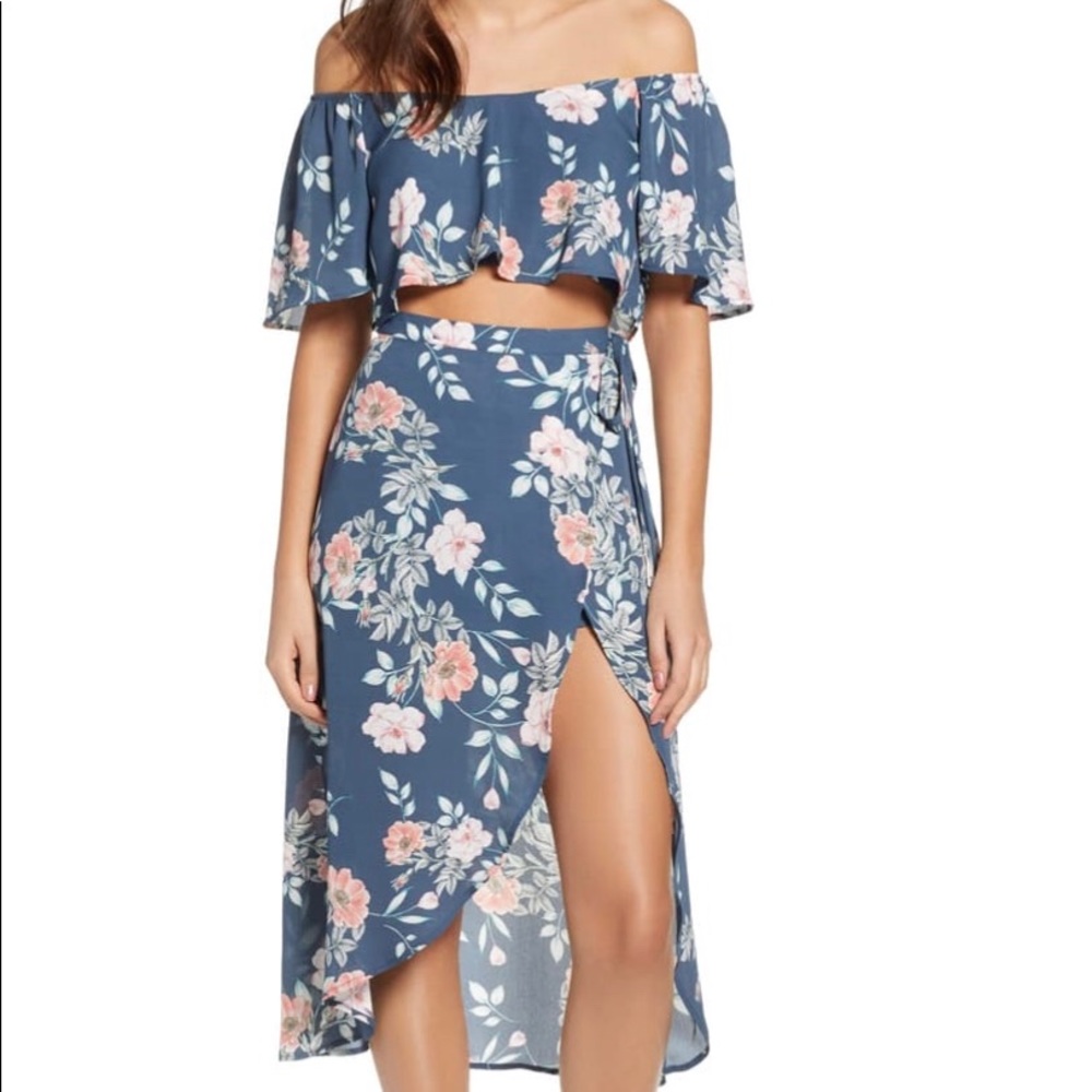 Leith flutter top and skirt set.